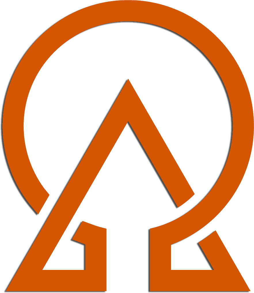Manoyoga Alpha Omega Orange Logo